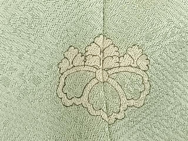 平和屋着物▽訪問着 単衣 駒刺繍 枝花文 銀彩 正絹 逸品 AABC4110fy