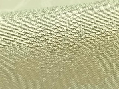 平和屋着物▽お召 単衣 草花文 証紙付き ロング丈 正絹 逸品 AABC4115fy
