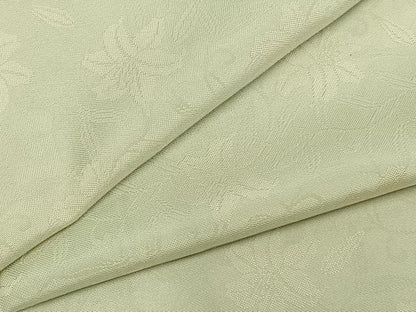 平和屋着物▽お召 単衣 草花文 証紙付き ロング丈 正絹 逸品 AABC4115fy