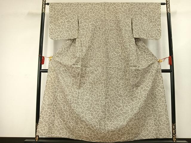 平和屋着物▽小紋　単衣　花尽くし　綿　AABC4118fy