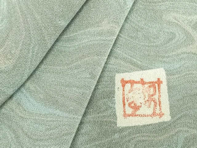 平和屋着物▽上質な小紋 単衣 作家物 墨流し文様 正絹 逸品 AABC4119fy