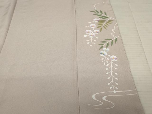 平和屋着物●上質な色無地　薄柿色　正絹　逸品　AABC4121ck