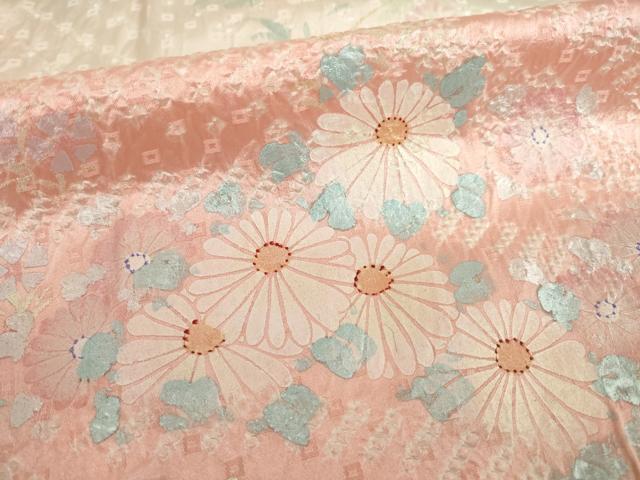 平和屋着物●訪問着　絞り　草花文　正絹　逸品　AABC4140ck
