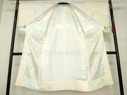 平和屋着物●長襦袢 無双仕立て 風景文 暈し染め 正絹 逸品 AABC4145ck
