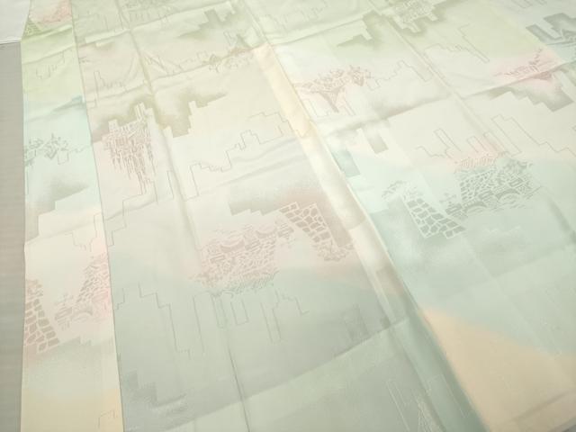 平和屋着物●長襦袢 無双仕立て 風景文 暈し染め 正絹 逸品 AABC4145ck