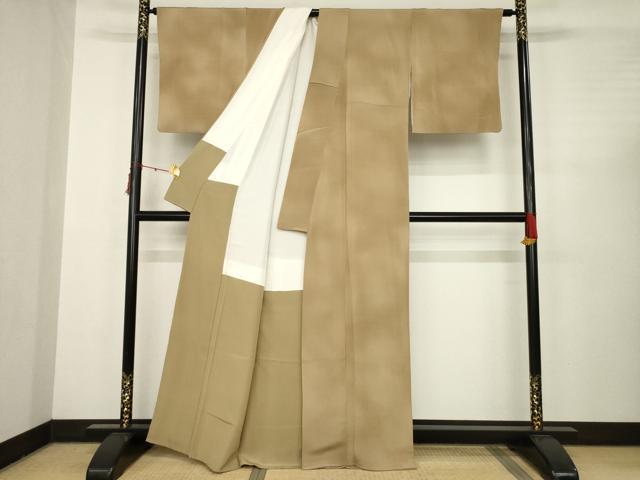 平和屋着物●上質な小紋　霞文　暈し染め　正絹　逸品　AABC4154ck