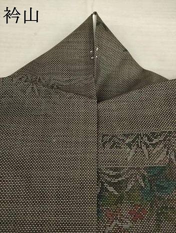平和屋着物●本場大島紬　カタス7マルキ　横段花文　正絹　逸品　AABC4155ck