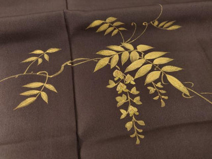 平和屋着物●訪問着　手描き　竹屋町刺繍　花蔦草文　暈し染め　金彩　鈴乃屋扱い　正絹　逸品　AABC4165ck