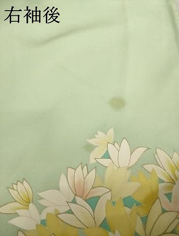 平和屋着物●訪問着 刺繍 枝花文 金彩 正絹 逸品 AABC4176ck