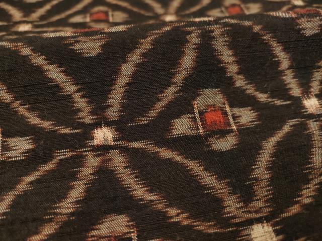 平和屋着物●上質な紬 七宝文 正絹 逸品 AABC4195ck