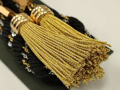 平和屋本店●和装小物 帯締め・帯揚げセット 振袖用 総絞り 斜縞 金糸 金彩 撚り房 逸品 AABC4201ay