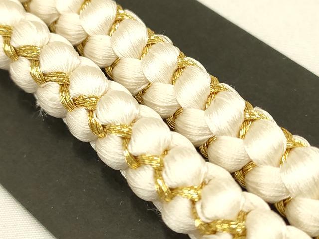 平和屋本店●和装小物 帯締め・帯揚げセット 振袖用 総絞り 道長花文 金糸 金彩 正絹 逸品 未使用 AABC4204ay