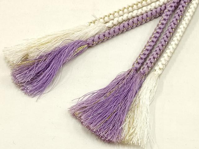 平和屋本店●和装小物 帯締め・帯揚げセット 振袖用 総絞り 霞花文 暈し染め あわじ玉 金糸 金彩 逸品 AABC4205ay