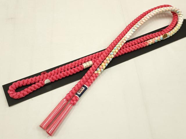 平和屋本店●和装小物　帯締め・帯揚げセット　振袖用　総絞り　暈し　正絹　逸品　未使用　AABC4211ay