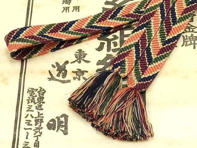 平和屋着物●極上 有職組紐道明 帯締め 笹浪組 法隆寺 宮内庁御用 国立博物館御用 東京芸術大学御用 逸品 AABC4251ay