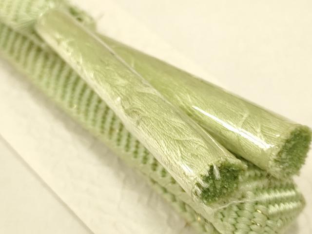 平和屋本店●和装小物 帯締め・帯揚げセット 笹浪組 舞蝶花文 暈し染め 金糸 金彩 逸品 未使用 AABC4272ay