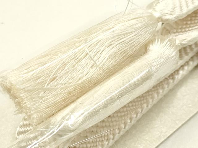 平和屋本店●和装小物　帯締め・帯揚げセット　礼装用　笹浪組　飛鶴文　本金箔　逸品　未使用　AABC4280ay