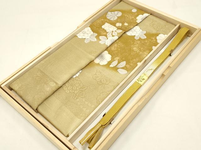 平和屋本店●和装小物　帯締め・帯揚げセット　高麗組 綾出し　辻が花　暈し　金糸　逸品　未使用　AABC4282ay