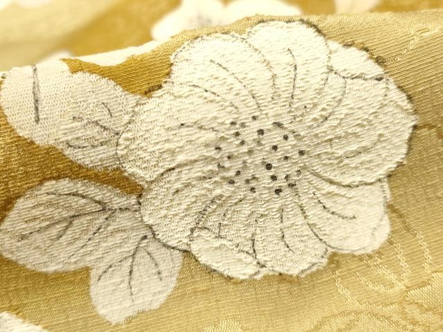 平和屋本店●和装小物　帯締め・帯揚げセット　高麗組 綾出し　辻が花　暈し　金糸　逸品　未使用　AABC4282ay