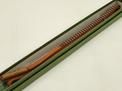 平和屋着物●無形文化財　江戸組紐　五嶋紐　帯締め　平組　逸品　新品　AABC4344ay