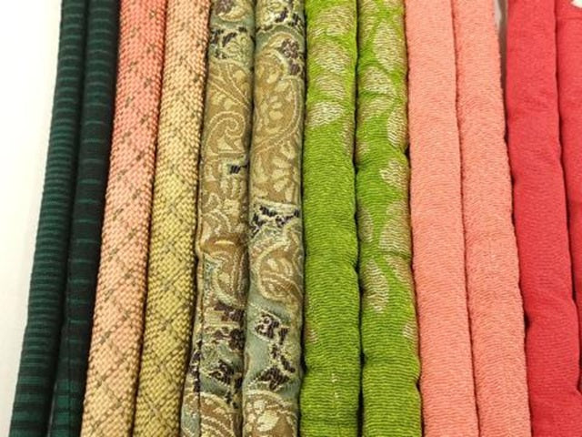 平和屋着物●和装小物　上質な帯締め10本セット　丸ぐけ　刺繍　暈し　金糸　金彩　飾り玉　小田巻　木玉　逸品　未使用品あり　AABC4369ay