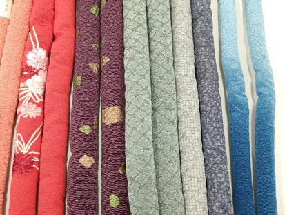 平和屋着物●和装小物　上質な帯締め10本セット　丸ぐけ　刺繍　暈し　金糸　金彩　飾り玉　小田巻　木玉　逸品　未使用品あり　AABC4369ay