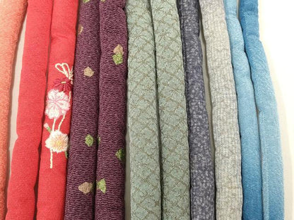 平和屋着物●和装小物　上質な帯締め10本セット　丸ぐけ　刺繍　暈し　金糸　金彩　飾り玉　小田巻　木玉　逸品　未使用品あり　AABC4369ay