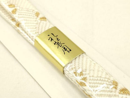 平和屋着物●和装小物　帯締め・帯揚げセット　礼装用　柄絞り　松　金糸　金彩　逸品　未使用　AABC4385ay