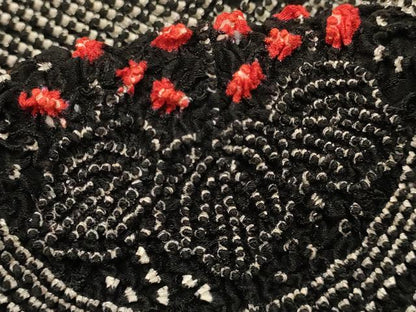 平和屋本店●和装小物　帯締め・帯揚げセット　総絞り　刺繍　丸ぐけ　ラインストーン　木玉　正絹　逸品　AABC4396ay