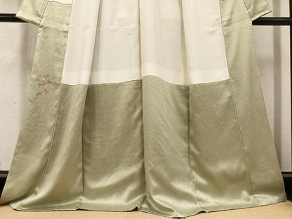 平和屋着物●訪問着　刺繍　童子　風景　松竹梅　暈し染め　金彩　正絹　逸品　AABC4456ph