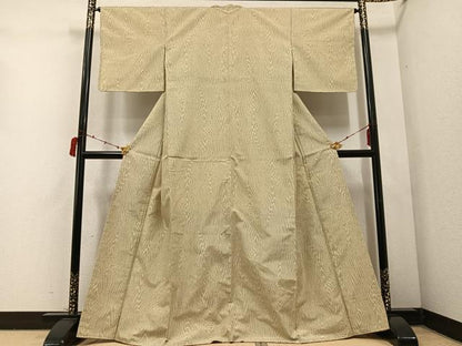 平和屋着物●上質な紬 杢目文 正絹 逸品 未使用 AABC4461ph