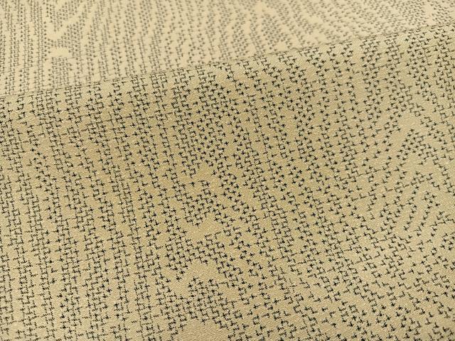 平和屋着物●上質な紬 杢目文 正絹 逸品 未使用 AABC4461ph