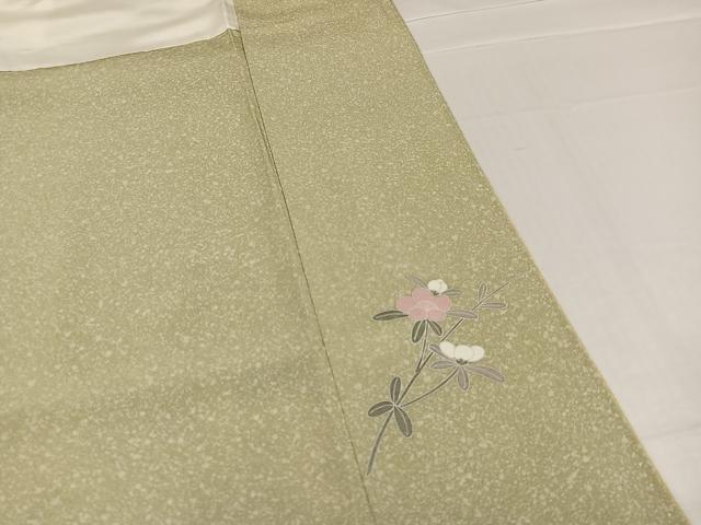 平和屋着物●訪問着 友禅 鴛鴦枝花文 暈し染め 金銀彩 正絹 逸品 AABC4471ph