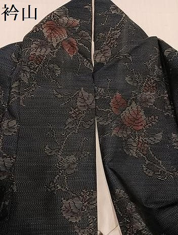 平和屋着物●本場大島紬　葡萄蔦の葉文　正絹　逸品　AABC4489ph