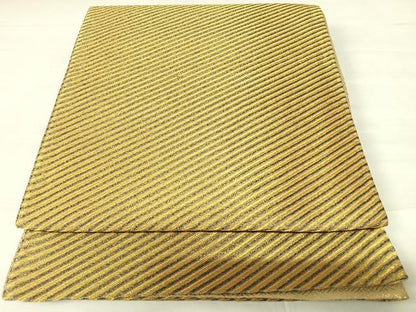 平和屋着物◎佐賀錦　六通柄袋帯　斜縞　正絹　逸品　AABC4599yx