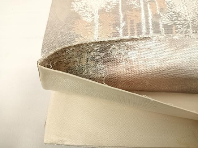 平和屋着物◎六通柄袋帯　京洛錦　二重引箔袋帯　正絹　逸品　AABC4630yx