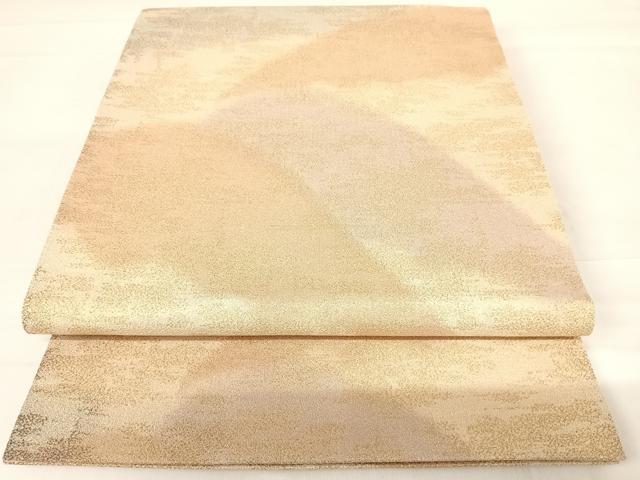 平和屋着物◎砂子綴れ　全通柄袋帯　遠山文　金糸　正絹　逸品　AABC4642yx