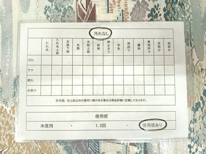 平和屋着物◎六通柄袋帯　洛西桂離宮　名勝百景　銀糸　正絹　逸品　AABC4672yx