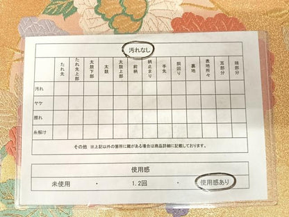 平和屋着物◎佐賀錦　六通柄袋帯　花丸文　金糸　正絹　逸品　AABC4688yx