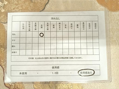 平和屋着物◎六通柄袋帯　金彩　経巻道長文　正絹　逸品　AABC4704yx