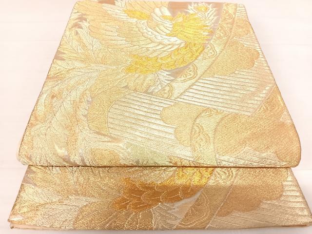 平和屋着物◎六通柄袋帯　鳳凰文　金銀糸　正絹　逸品　AABC4758yx