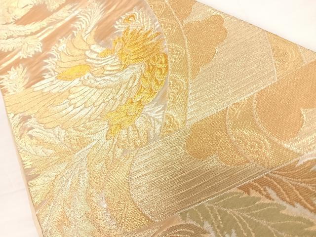 平和屋着物◎六通柄袋帯　鳳凰文　金銀糸　正絹　逸品　AABC4758yx
