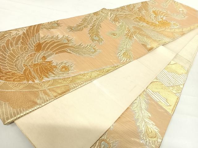 平和屋着物◎六通柄袋帯　鳳凰文　金銀糸　正絹　逸品　AABC4758yx