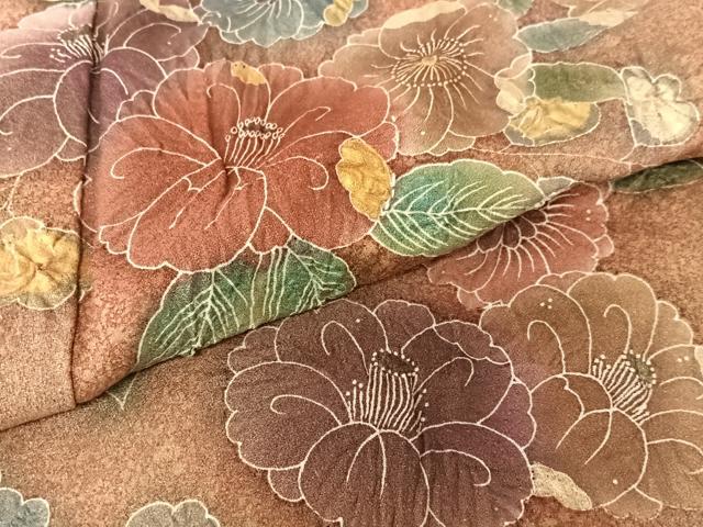 平和屋着物●訪問着　辻が花　絞り　暈し染め　金彩　正絹　逸品　AABC4816zg