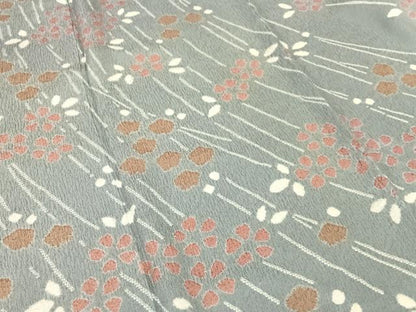 平和屋着物●訪問着　絞り　枝垂れ花文　　正絹　逸品　AABC4829zg