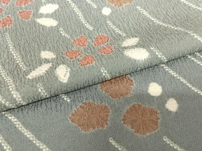 平和屋着物●訪問着　絞り　枝垂れ花文　　正絹　逸品　AABC4829zg