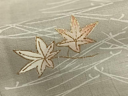 平和屋着物●訪問着 紬地 吹き寄せ花文 金彩 正絹 逸品 AABC4848zg