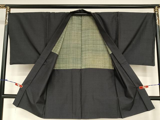 平和屋着物●男性　本場大島紬　アンサンブル　亀甲文　正絹　逸品　AABC4849zg