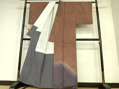 平和屋着物●訪問着 霞文 暈し染め 正絹 逸品 AABC4865zg