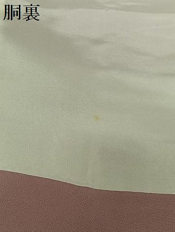 平和屋着物●上質な色無地　箔散らし地紋　浅蘇芳色　正絹　逸品　未使用　AABC4869zg